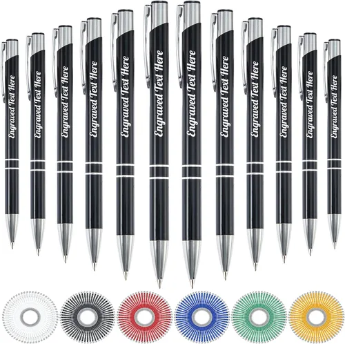 Miniatura 19 de Bolígrafos personalizados a granel con grabado sin nombre, bolígrafo de impresión personalizada, bolígrafo de metal pastel, regalo personalizado