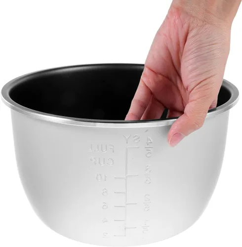 Miniatura 7 de SHOWERORO Revestimiento antiadherente para olla arrocera de 9.44 x 9.44 x 5.31 pulgadas, repuesto de olla interior de aluminio para olla a presión
