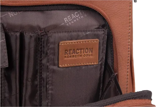 Miniatura 12 de Kenneth Cole REACTION "Out of the Bag" Manhattan - Bolso bandolera de cuero colombiano para laptop de 15.6" para viajes y negocios