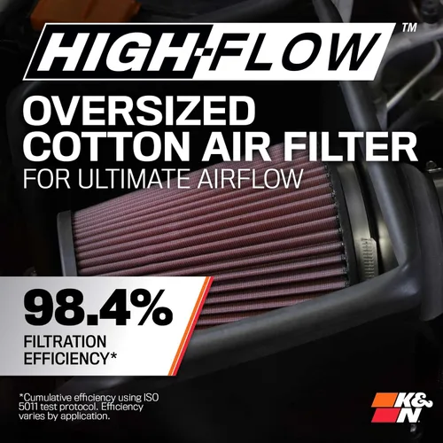 Miniatura 4 de K&N Sistema de admisión de aire frío: filtro de aire de alto flujo, aumenta el rendimiento y remolque: compatible con Chevrolet/GMC 2020-2024