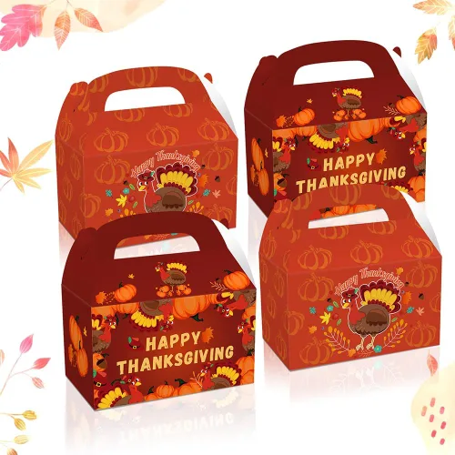 Miniatura 7 de 12 bolsas de regalo de otoño para fiesta de Acción de Gracias, hojas de arce naranja de otoño, bolsas de comestibles, bolsas de papel de Acción
