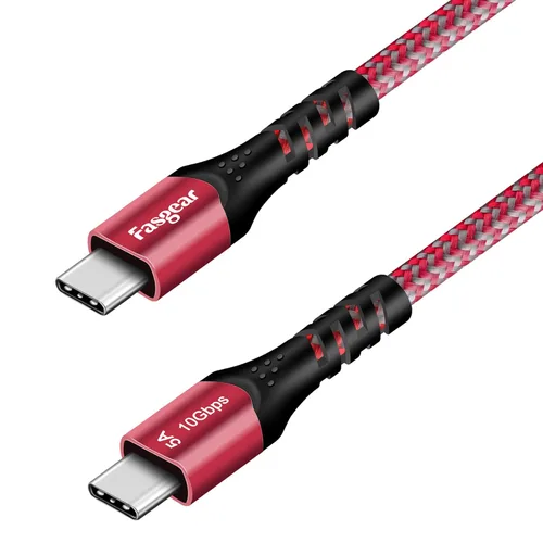 Fasgear Cable USB C a USB C, 1 paquete de cable de carga rápida USB 3.1 tipo C Gen 2 de 10 pies para MacBook Pro 2019, entrega de energía de 100 W,