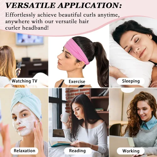 Miniatura 6 de ZILAMPU Diadema de varilla rizadora sin calor para mujeres y niñas, envoltorio de rizadores de cabello de terciopelo de 70 pulgadas para rizos