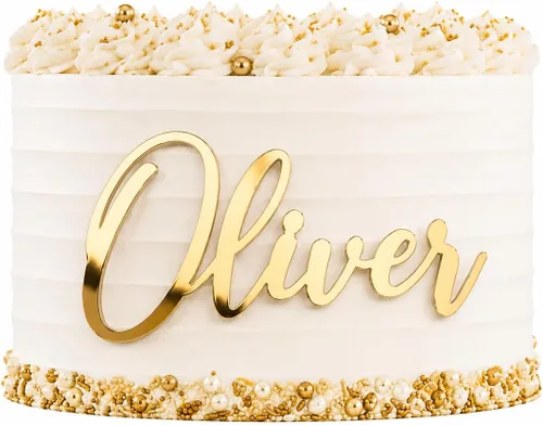 Placa de nombre de pastel de acrílico personalizada, letrero con nombre de pastel, adorno de acrílico para pastel, decoración personalizable con
