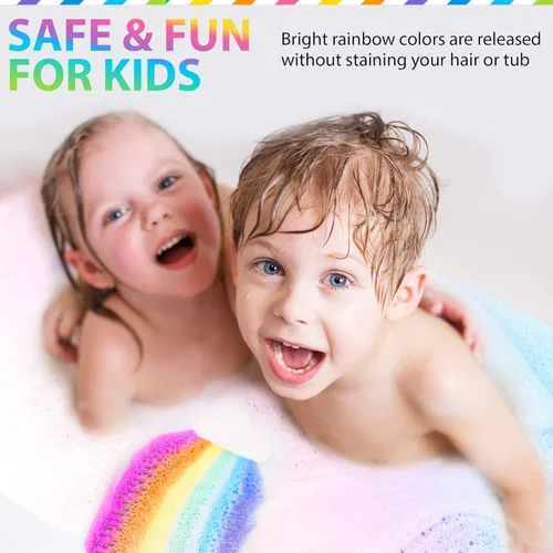 Miniatura 3 de Bombas de baño para niños, bombas de baño mágicas naturales con ingredientes orgánicos, hidratantes, colores vibrantes y burbujas ricas, bombas