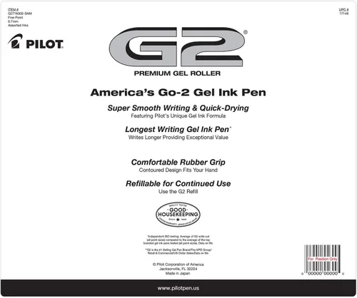 Miniatura 2 de Pilot G2 Premium - Bolígrafos de tinta de gel recargables y retráctiles, punta fina (0.028 in), 16 colores, 16 unidades (17146)