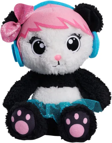 Just Play EK World - Juego de peluche de 7 pulgadas, diseño de coco, falda azul y lazo rosa, juguetes para niños a partir de 3 años