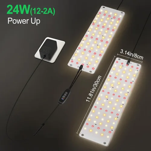 Miniatura 4 de TONYFUL Luces LED de crecimiento, 180 luces LED para plantas para cultivo en interiores, luz de crecimiento de espectro completo de 24 W