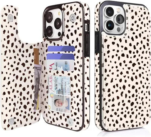 Miniatura 18 de uCOLOR Funda compatible con iPhone 13 Pro Max de 6.7 pulgadas con ranura para tarjetero, función atril, doble cierre magnético y diseño de bloqueo