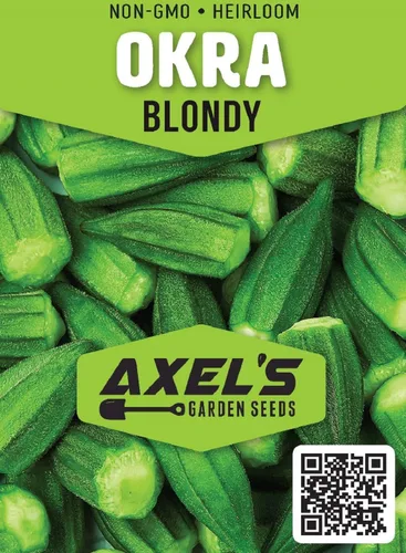 Miniatura 2 de Semillas de Okra para plantar – Planta y cultiva okra rubia en el jardín al aire libre del hogar – reliquia y sin OMG – Instrucciones de plantación