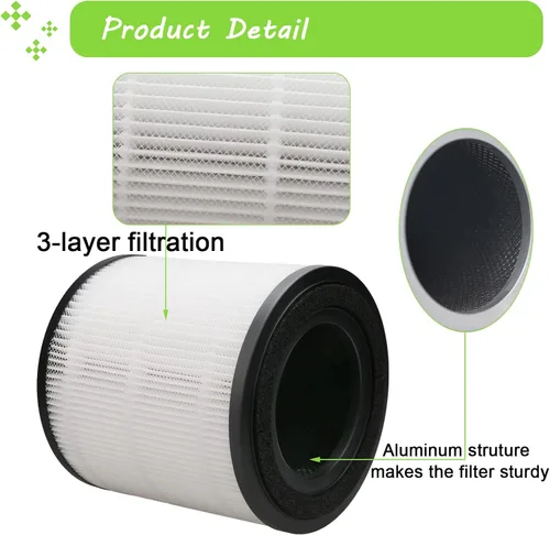 Miniatura 6 de Paquete de 2 filtros de repuesto 3389 compatibles con BISSELL para MYair + y para MYair HUB 2905A y 3179A, número de pieza 3389