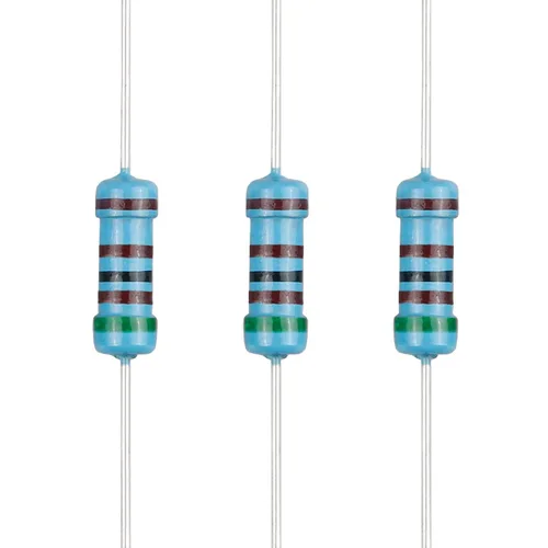 Miniatura 105 de 100 resistencias de 1 ohm 1/2 W (0.5 vatios) ±1% tolerancia de película metálica, resistencia fija de múltiples valores de resistencia opcional