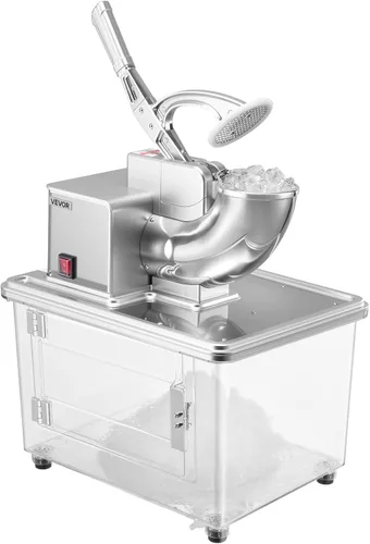 Miniatura 9 de VEVOR Trituradora de hielo comercial 661LBS/H, máquina eléctrica de cono de nieve de 350 W con 4 cuchillas, máquina de hielo afeitado de acero