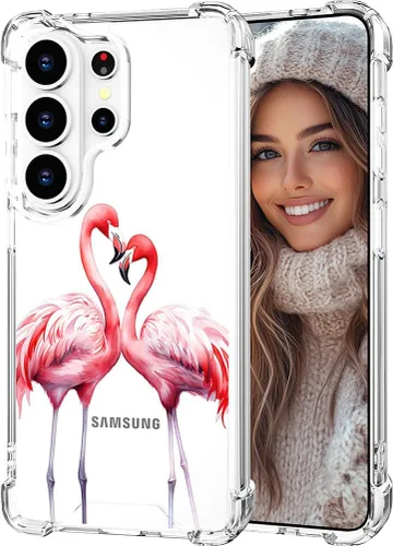 Miniatura 156 de Hungo Funda compatible con Samsung Galaxy S23 con diseño floral y bonito diseño transparente, femenino para mujeres y niñas, con hermoso clavel