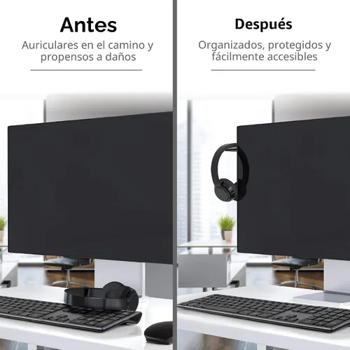 Miniatura 3 de TotalMount Soporte de monitor para auriculares y auriculares (soporte de grado premium ahorra espacio en el escritorio y protege los auriculares)