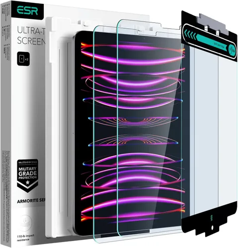 Miniatura 10 de ESR Protector de pantalla para iPad Pro de 11 pulgadas (2022/2021/2020/2018), protector de pantalla para iPad Air 5/4, película de vidrio templado