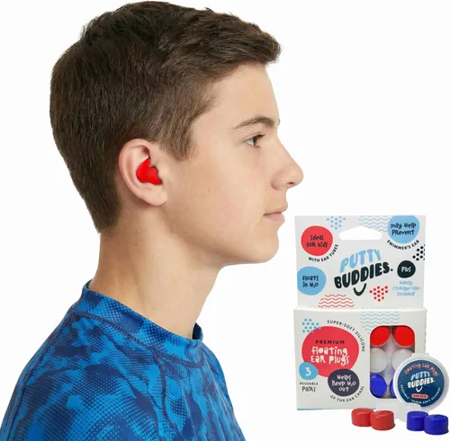 Miniatura 9 de Earvolution Floating Putty Buddies - Tapones para los oídos de natación, inventados por médicos, fabricados en Estados Unidos, tapones de silicona