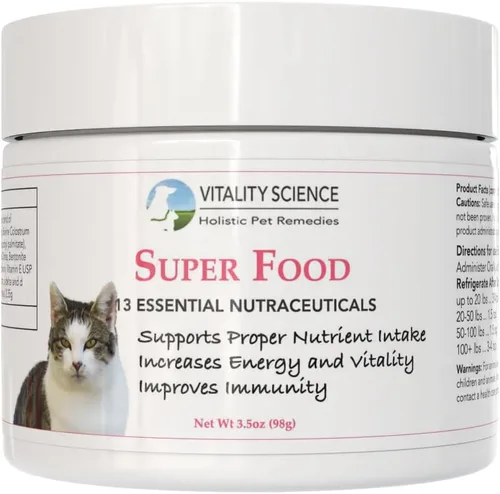 Miniatura 6 de Vitality Science Súper alimento para gatos Suplemento multivitamínico y mineral de alta potencia Aumenta la energía y la vitalidad 100%