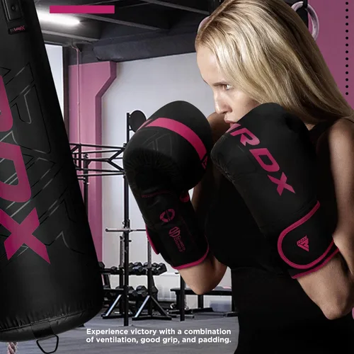 Miniatura 5 de Guantes de boxeo RDX para mujeres, para entrenamiento profesional y sparring, de cuero Maya, para Muay Thai, artes marciales mixtas, kickboxing