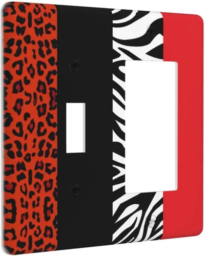 Miniatura 445 de Cubiertas de placa de pared de 3 gang con interruptor de luz de triple palanca, en negro y dorado con esplendor de oro rosa, estampado floral