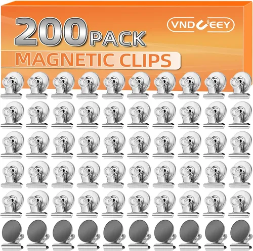 Miniatura 11 de VNDUEEY Paquete de 20 imanes para nevera, clips magnéticos fuertes resistentes, clips magnéticos para pizarra blanca, imanes para nevera, taquilla