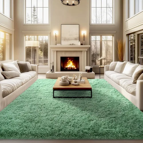 Miniatura 25 de qulint Alfombras de área de 5 x 7 pies para sala de estar, alfombra suave y esponjosa para dormitorio, alfombra de habitación de niños grandes, Gris