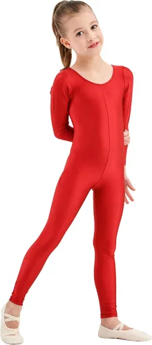 Miniatura 3 de Malla de una pieza Speerise, de mangas largas, hecha en Spandex, para niñas que practican danza