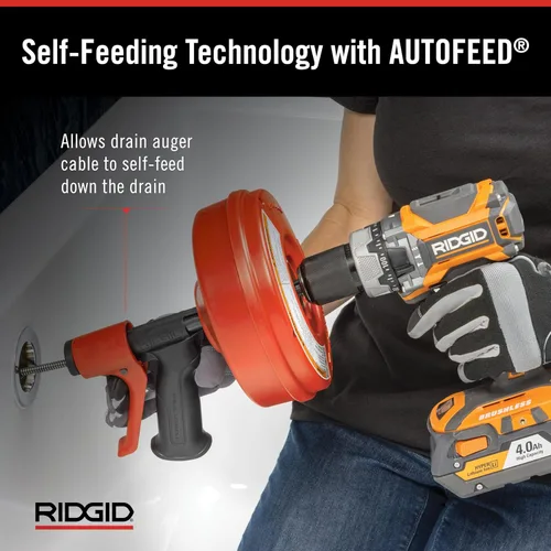 Miniatura 6 de Ridgid 57043 POWER SPIN+ Power Spinner Limpiador de drenaje Power Spin+ / Rojo