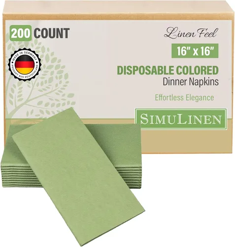 Miniatura 8 de SimuLinen Servilletas de Cena Desechables Amethyst - Servilletas de Papel Moradas con Sensación de Lino Similar a Tela para Bodas, de Lujo 16"x16