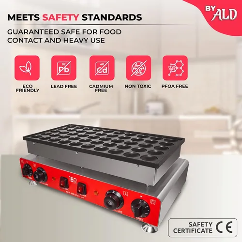 Miniatura 4 de ALDKitchen Mini fabricante holandés para panqueques, antiadherente, 110 V (25 panqueques)