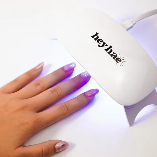 Miniatura 4 de heyhae Lámpara LED UV para tiras de uñas de gel semicuradas, esmalte de gel, capa superior, luz UV ligera portátil de 6 W, portátil, de secado rápido