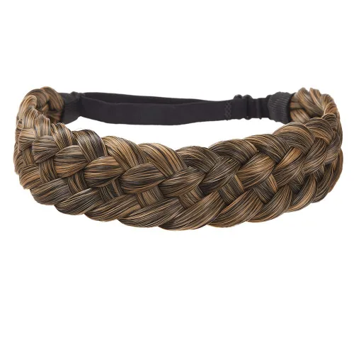 Miniatura 30 de Diadema de pelo sintético de 5 hebras trenzadas, clásicas, gruesas, anchas, trenzadas, elásticas, multicolor, accesorios de belleza para el cabello