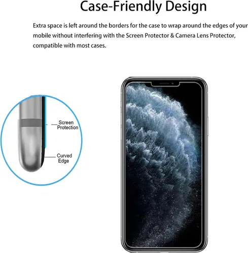 Miniatura 7 de Marco de fácil alineación diseñado para iPhone11 Pro/iPhone Xs/iPhone X Película protectora de pantalla de vidrio templado, paquete de 2