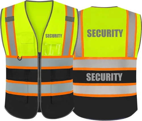 Miniatura 13 de BeautyWill Chalecos de seguridad de alta visibilidad clase 2 con certificación ANSI Chaleco de trabajo de seguridad con cremallera frontal