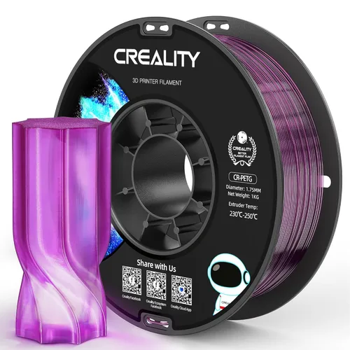 Miniatura 18 de Filamento PETG oficial para impresora 3D Creality de 0.069 in, 2.2 lbs, alta precisión, fuerte dureza, inodoro, mejor flujo, impresión 3D resistente