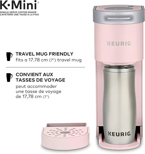 Miniatura 5 de Keurig K-Mini - Cafetera de cápsulas K-Cup de una sola porción, con un diseño ultra elegante, rosa polvoriento