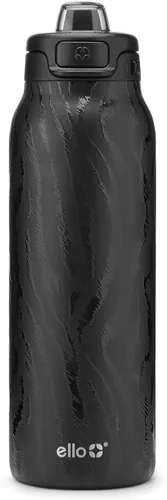 Miniatura 61 de Ello Pop & Fill Insulated Stainless Steel Water Bottle with Quick Fill Lid, Leakproof Locking, Sip or Chug Spout, BPA-Free, Double Wall Vacuum Negro
