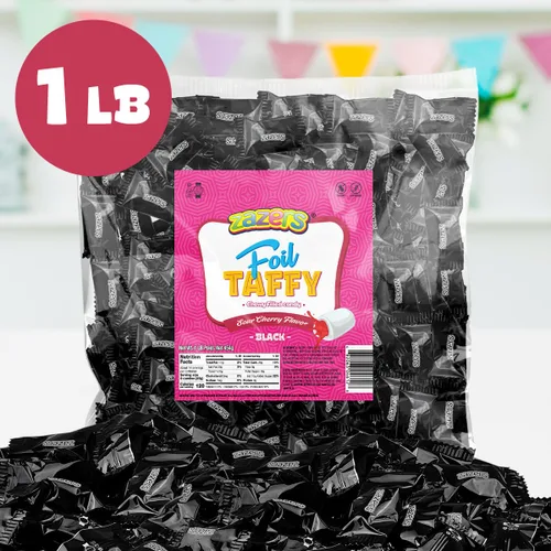 Miniatura 3 de Black Foils - Caramelos dulces y ácidos, bolsa de 1 libra de caramelos kosher con temática de color negro envueltos individualmente con sabor a