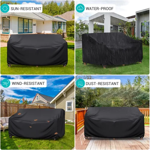 Miniatura 6 de Funda para Sofá de Patio Impermeable - Funda para Sofá de Exterior de 2 Plazas de Servicio Pesado, Fundas para Muebles de Patio con Ventilación
