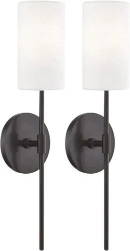 Miniatura 8 de Juego de 2 apliques de pared a pilas, no cableados, aplique de pared a pilas con bombilla regulable remota, fácil de instalar, sin cables