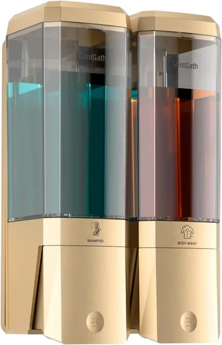 Miniatura 10 de Dispensador de champú y acondicionador, dispensador de ducha de 3 cámaras sin taladro, dispensador de champú montado en la pared para ducha