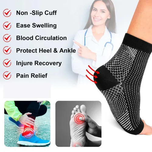 Miniatura 2 de Calcetines funcionales para neuropatía, calcetines de compresión de tobillo Comprex para mujeres y hombres, calcetines de compresión de tobillo