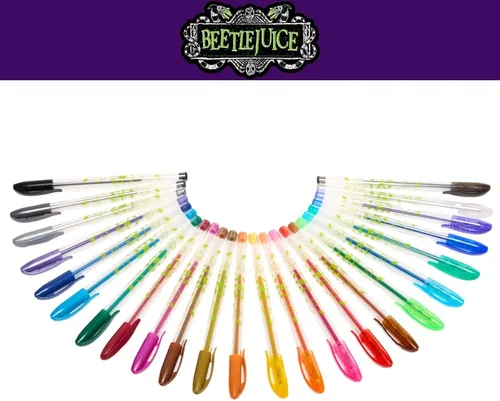 Miniatura 9 de Innovative Designs Beetlejuice - Juego de bolígrafos de gel para niños, paquete de 24 con bolígrafos de gel con purpurina, bonitos bolígrafos