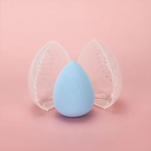Miniatura 4 de Paquete de 4 esponjas de maquillaje para licuadora de belleza, estuche de viaje para secar y almacenar maquillaje esponja de base de belleza