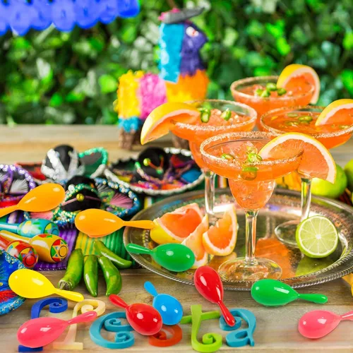 Miniatura 5 de 12 mini maracas para niños, maraca de plástico, regalos de fiesta para niños, fiesta del Cinco de Mayo, temática mexicana, suministros de fiesta