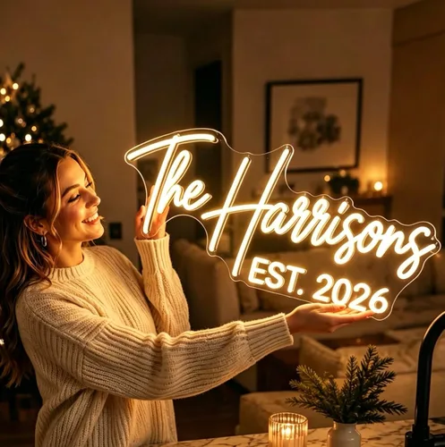 GITM Letreros de neón personalizados para pared, luces LED grandes personalizadas para nombre, logotipo, boda, cumpleaños, decoración del hogar,