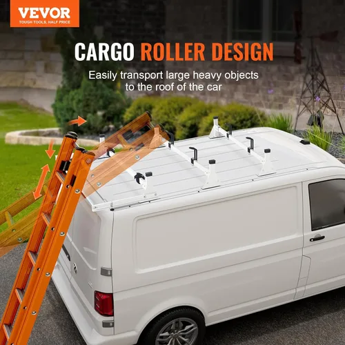 Miniatura 2 de VEVOR Portaequipajes de escalera para techo de furgoneta de 54 pulgadas, capacidad de 800 libras, portaequipajes de techo de acero resistente