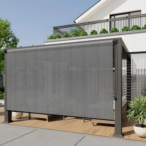 HENG FENG Persiana enrollable para exteriores, 4'(A) x 6'(Al), persianas enrollables para patio, persianas enrollables para exteriores para porche,
