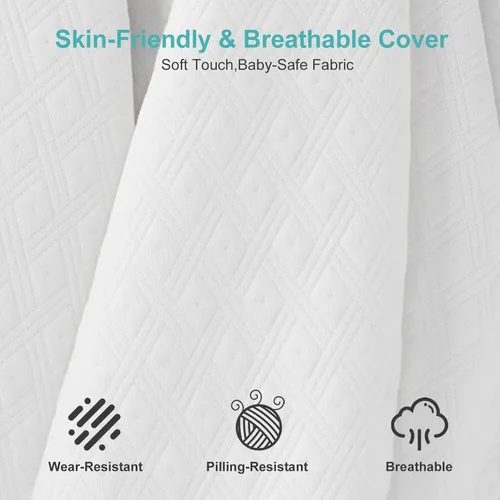 Miniatura 5 de EDILLY Cubrecolchón de espuma viscoelástica de gel refrescante de 3 pulgadas, tamaño individual, con funda de bambú extraíble y lavable, protector