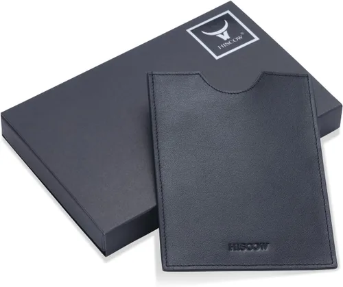 Miniatura 7 de HISCOW Funda minimalista para pasaporte - Piel de becerro italiana, Negro -, Minimalista